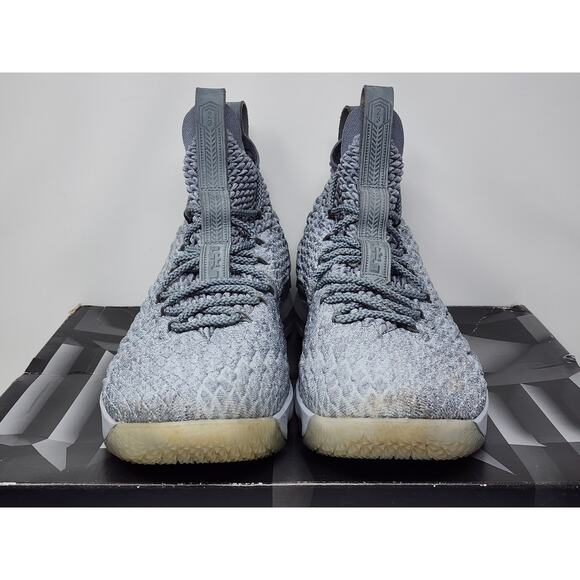 Nike LeBron 15 WOLF GREY 897648-005 Size 12 WORN - Picture 2 of 8